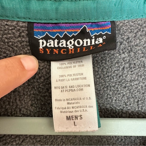 Rare Vtg Mens Patagonia Synchilla Pullover Fall 2012 #25450 mountain athleisure - Picture 3 of 12